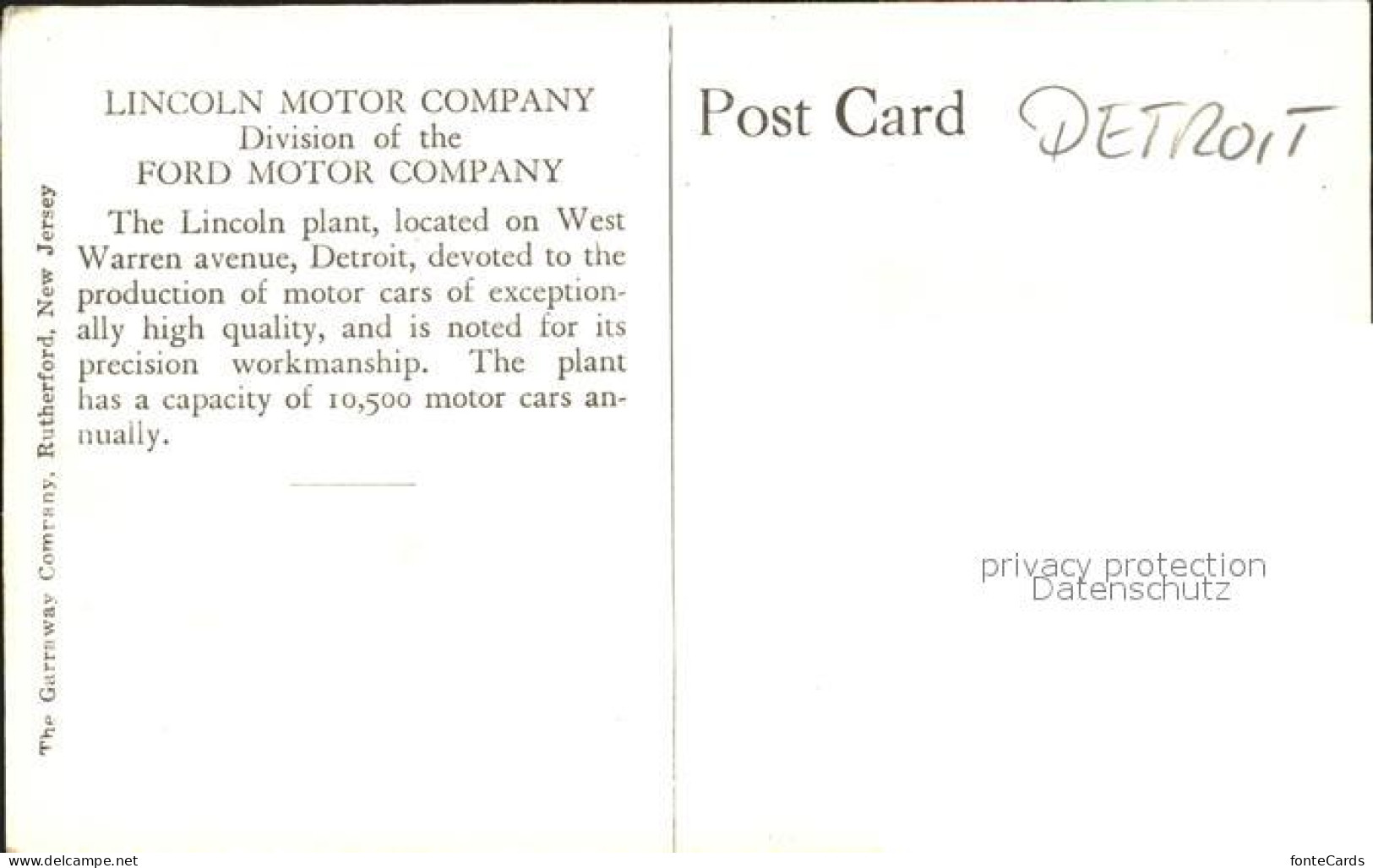 11818914 Detroit_Michigan Lincoln Motor Company Fliegeraufnahme - Autres & Non Classés