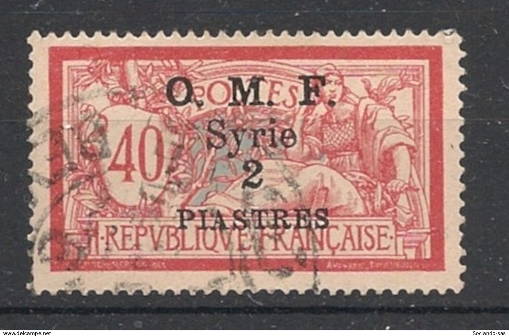 SYRIE - 1920-22 - N°YT. 63 - Type Merson 2pi Sur 40c Rouge - Oblitéré / Used - Oblitérés