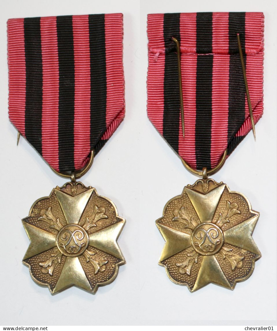 Médaille-BE-030A_Médaille Civique 1er Classe_poinçon 900_21-11-4 Version Or Sur Argent Poinçonné 900 - Belgien