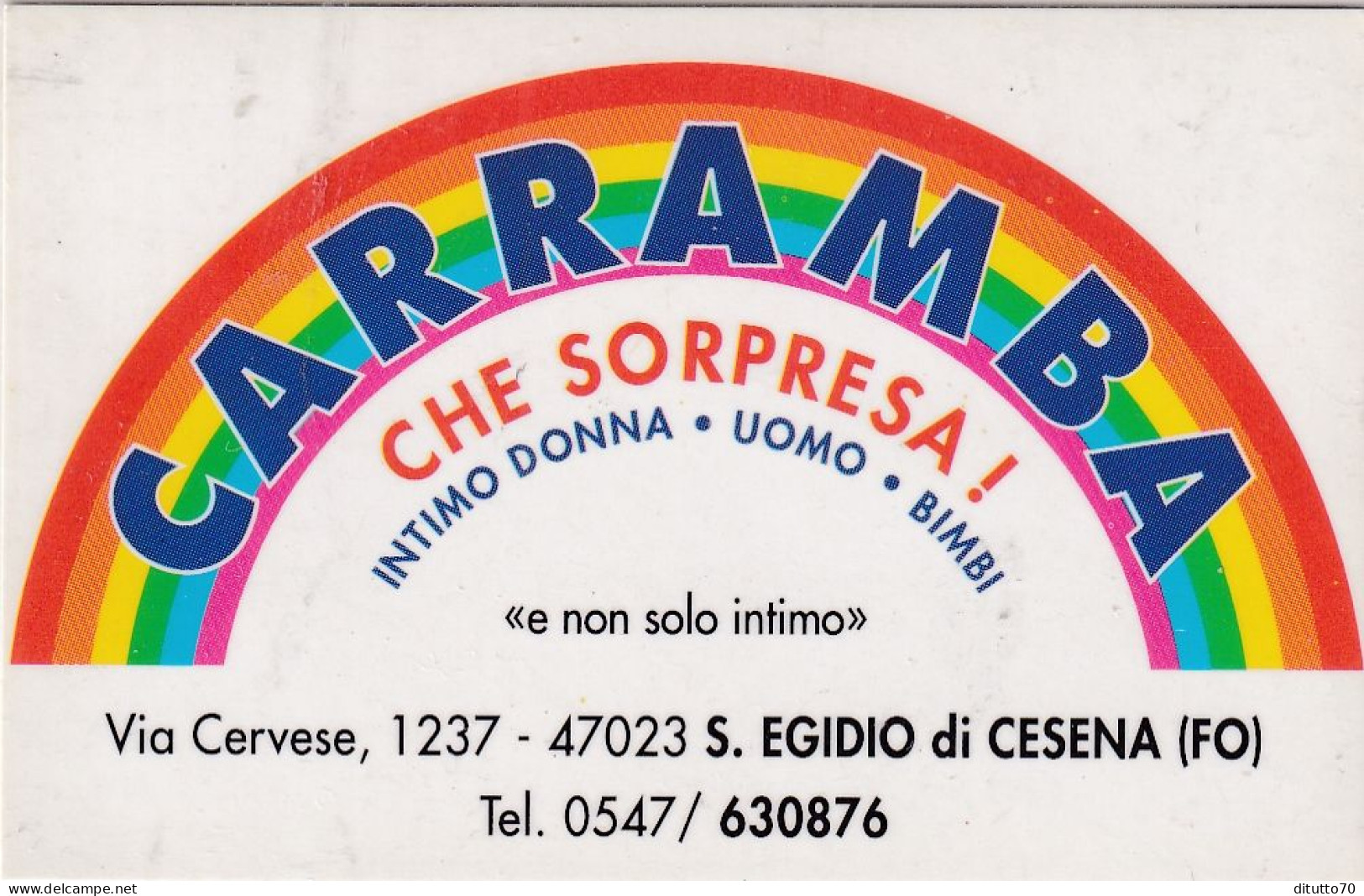 Calendarietto - Carramba - Che Sorpresa - S.egidiio Di Cesena - Anno 1998 - Tamaño Pequeño : 1991-00