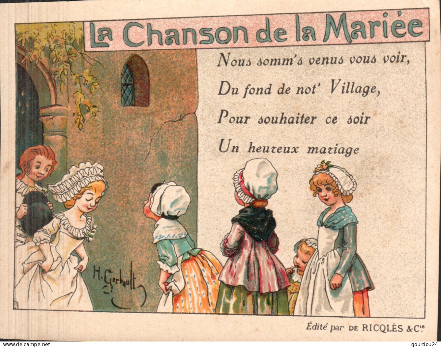 La Chanson De La Mariée (12.5*10) - (Pub Ricqcles Et Cie) - Altri & Non Classificati