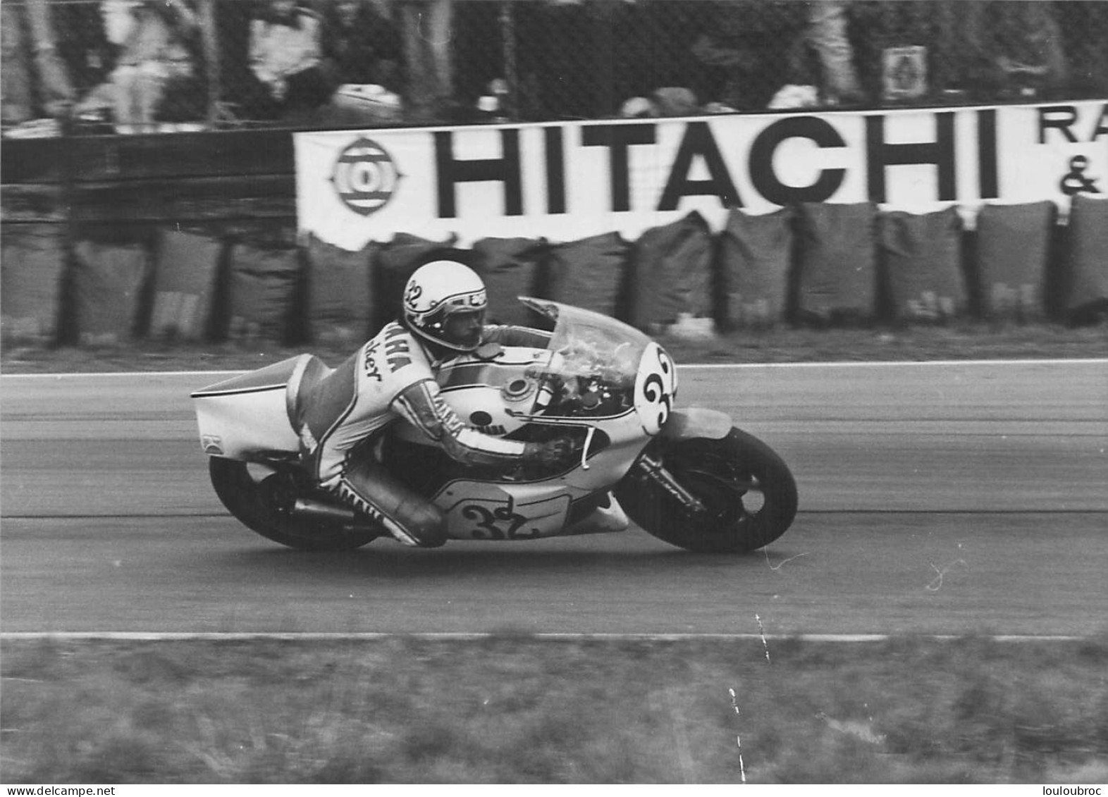 PILOTE MOTO STEVE BAKER SUR YAMAHA  PHOTO DE PRESSE  17X12CM - Sports