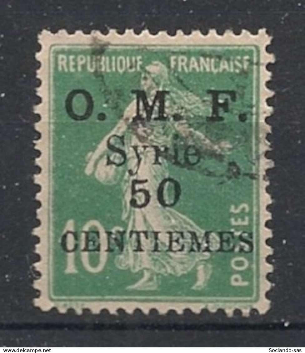 SYRIE - 1922-23 - N°YT. 86 - Type Semeuse 50c Sur 10c Vert - Oblitéré / Used - Used Stamps