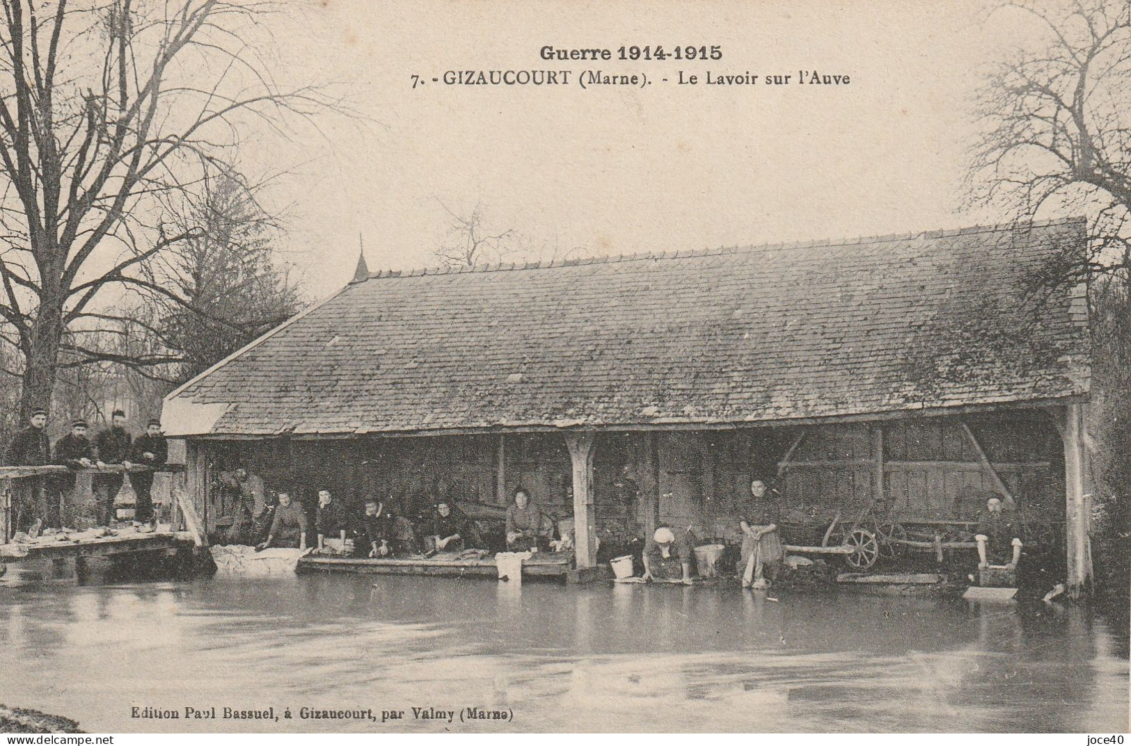 GIZAUCOURT - Le Lavoir Sur L'Auve ; Guerre 1914-1915 ; Laveuses ; Militaires - Otros & Sin Clasificación