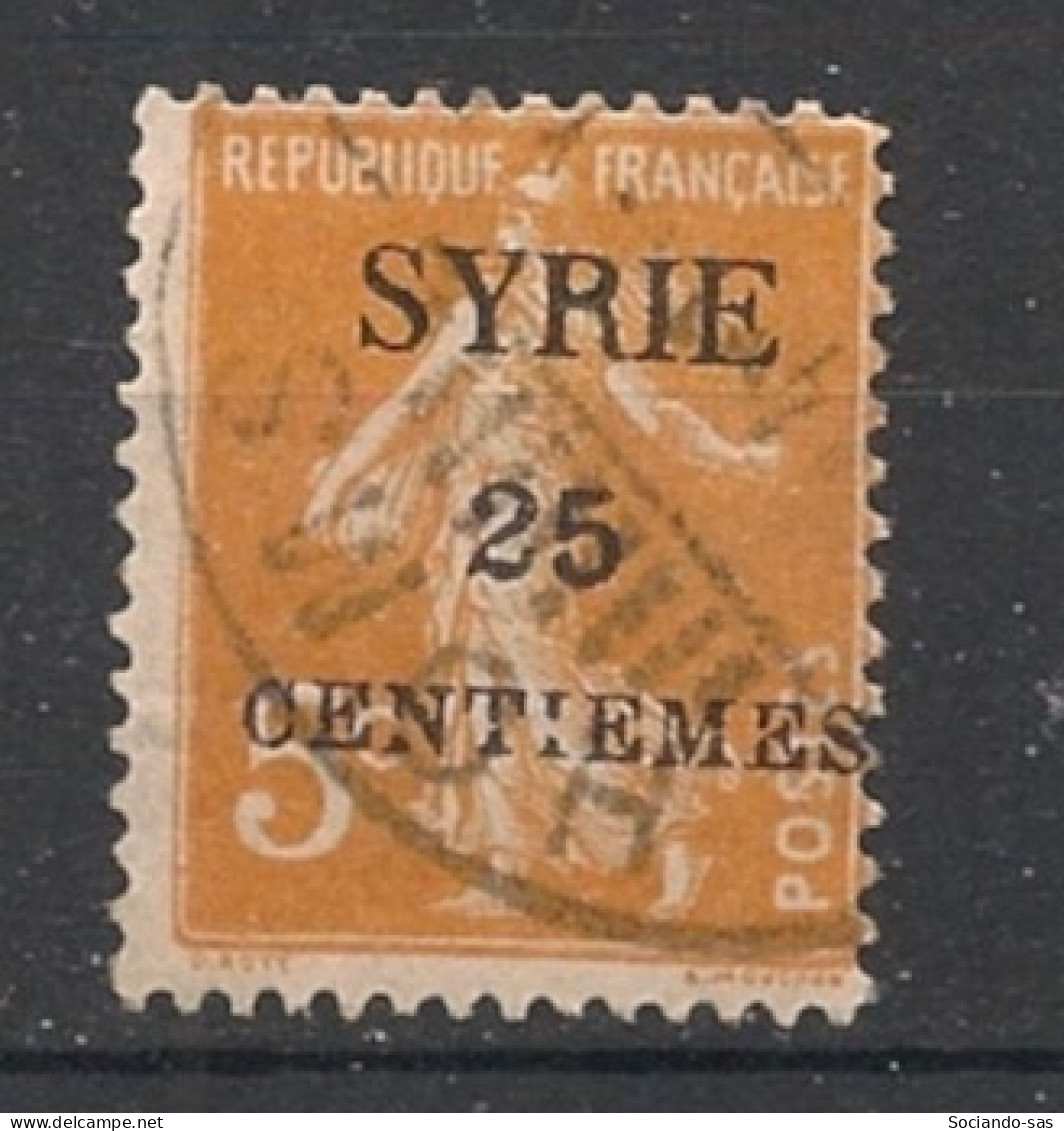 SYRIE - 1924 - N°YT. 106 - Type Semeuse 25c Sur 5c Orange - Oblitéré / Used - Used Stamps