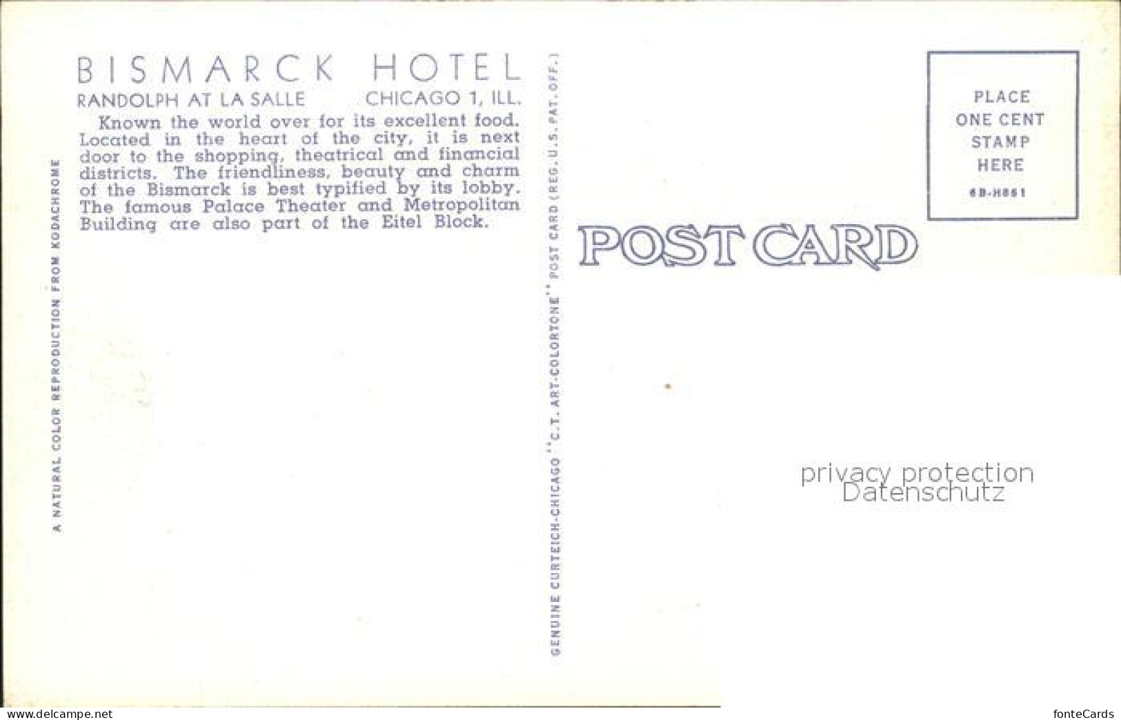 11807349 Chicago_Illinois Bismarck Hotel  - Other & Unclassified