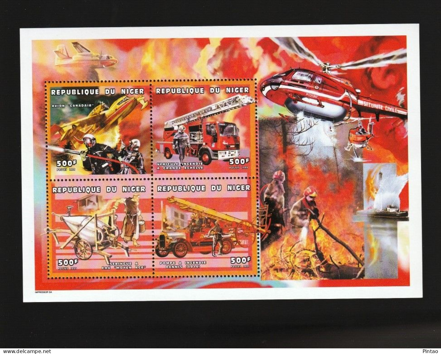 WW14422- NIGER 1999- MNH (BOMBEIROS) - Camiones