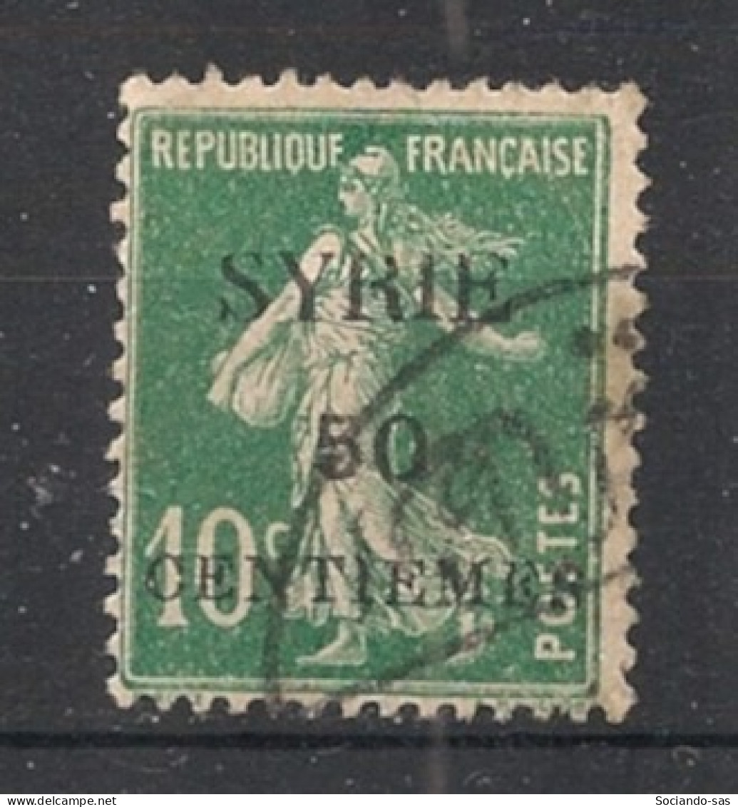 SYRIE - 1924 - N°YT. 107 - Type Semeuse 50c Sur 10c Vert - Oblitéré / Used - Used Stamps