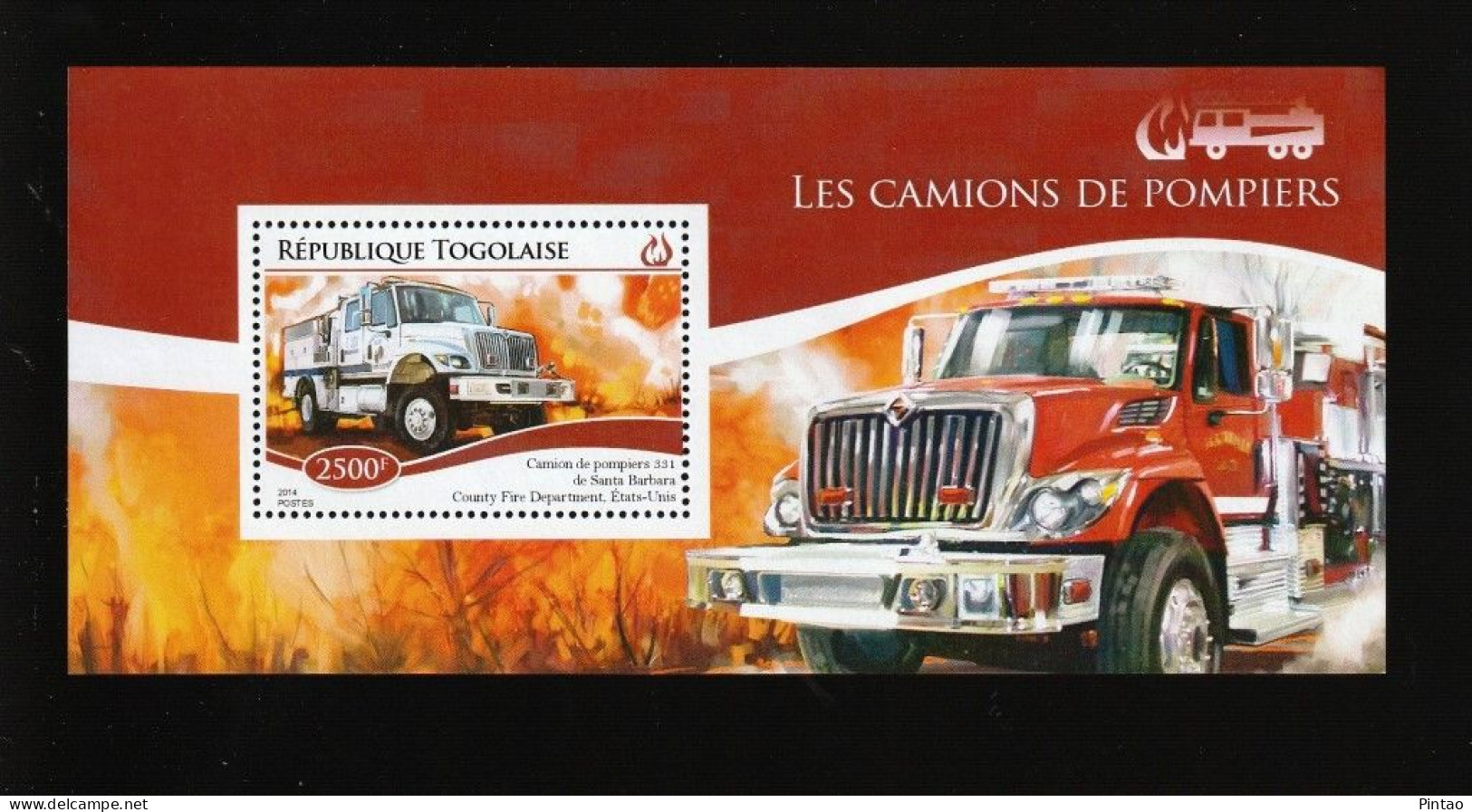 WW14423- TOGO 2014- MNH (BOMBEIROS) - Vrachtwagens