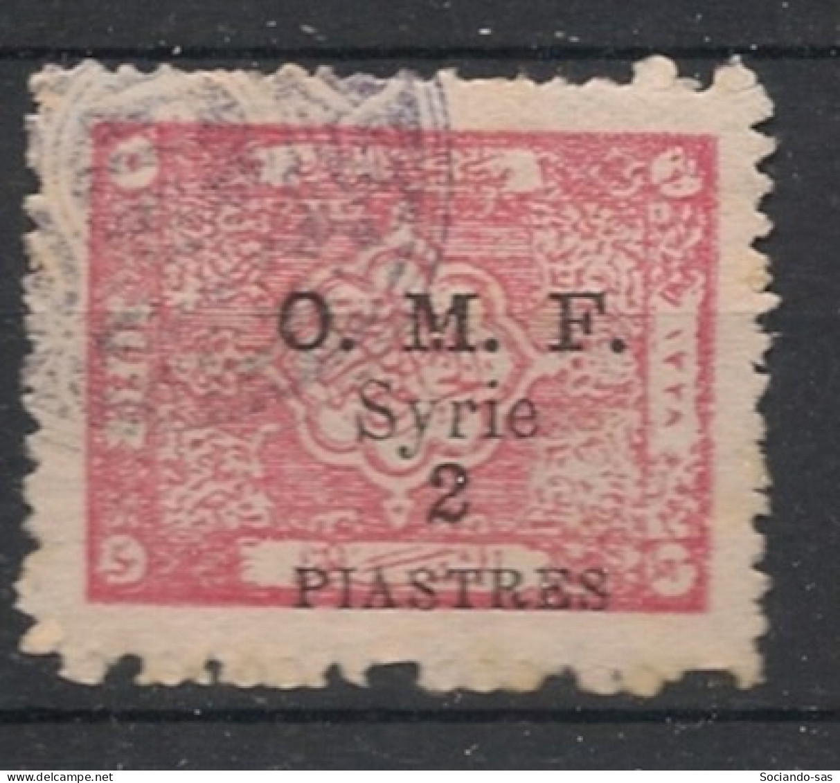 SYRIE - 1921 - N°YT. 78 - 2pi Sur 5m Rose - Oblitéré / Used - Gebraucht