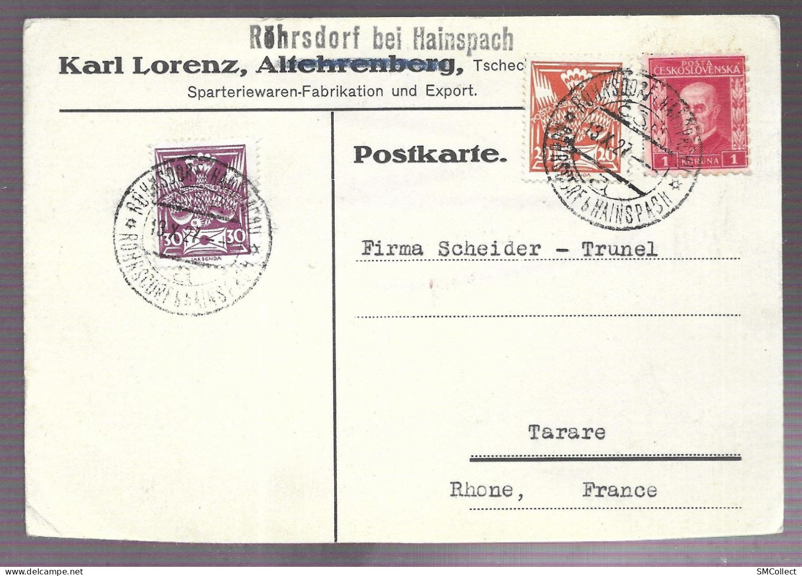 Lot De 4 Cartes Postales De L'entreprise Karl Lorenz, Située à Röhrsdorf Bei Bainspach (GF3942) - Covers & Documents