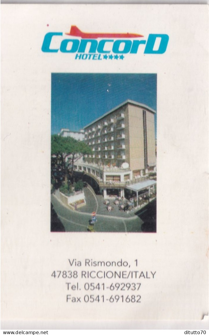 Calendarietto - Concord Hotel - Riccione - Anno 1998 - Small : 1991-00