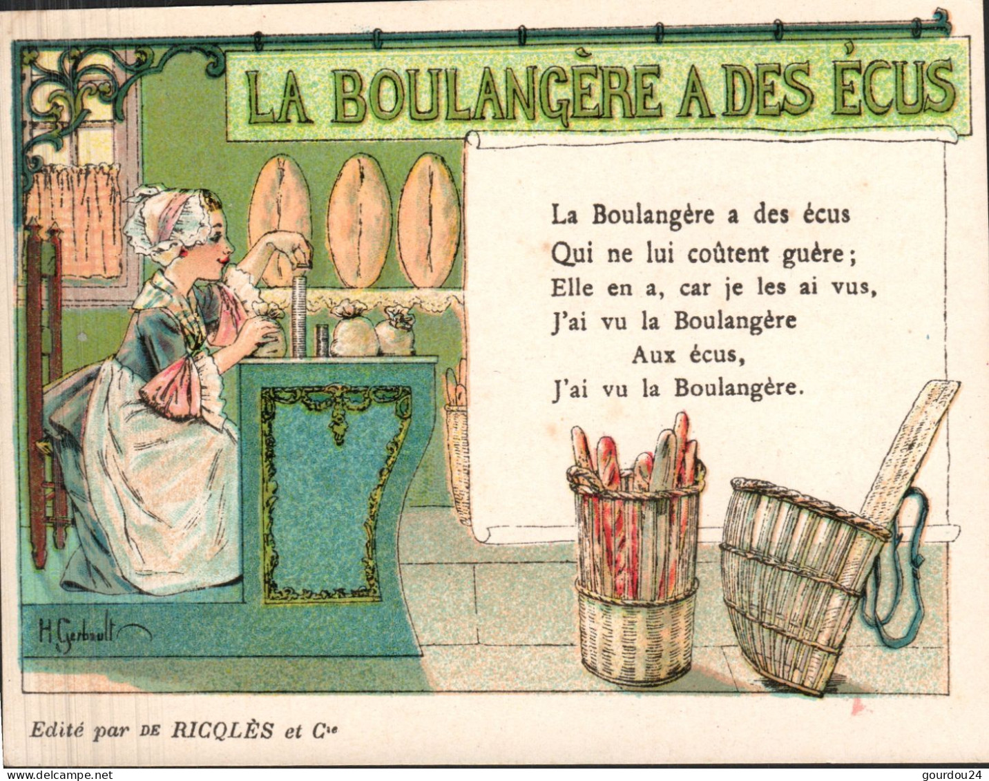 La Boulangère à Des Ecus(12.5*9.5) - (Pub Ricqles) - Other & Unclassified