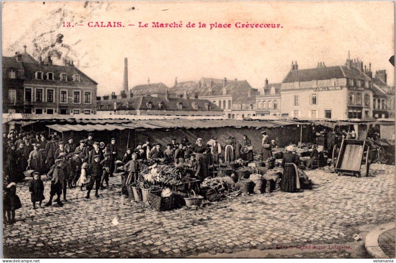 S16378 Cpa 62 Calais - Le Marché De La Place Crévecoeur - Calais