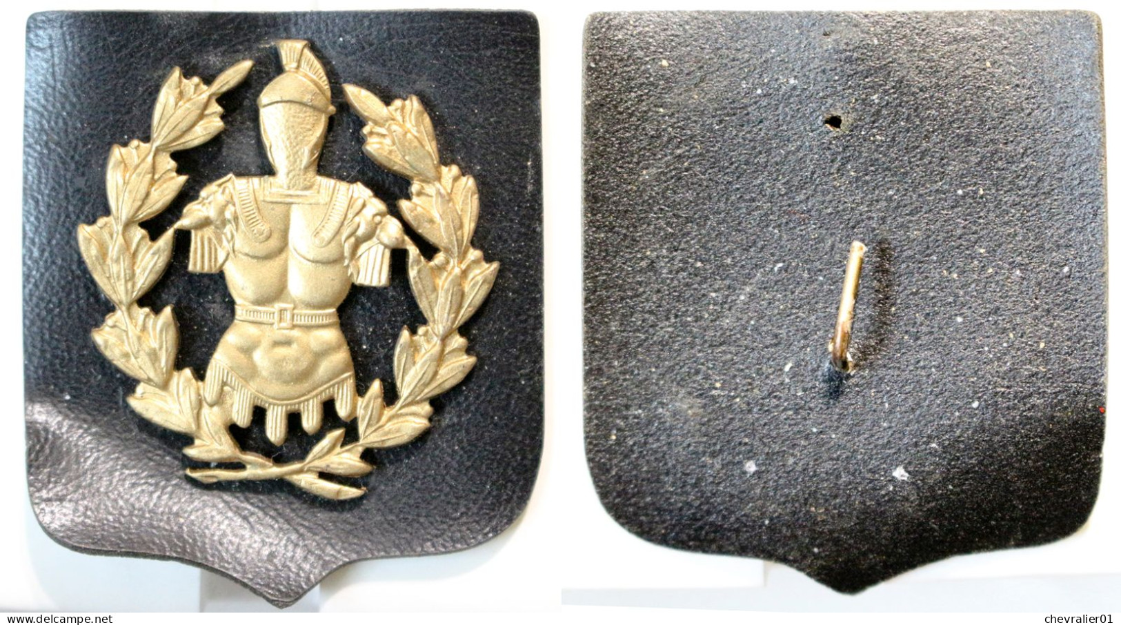 Militaria-BE-terre-insigne_Génie_03a_école Du Génie_doré - Hueste