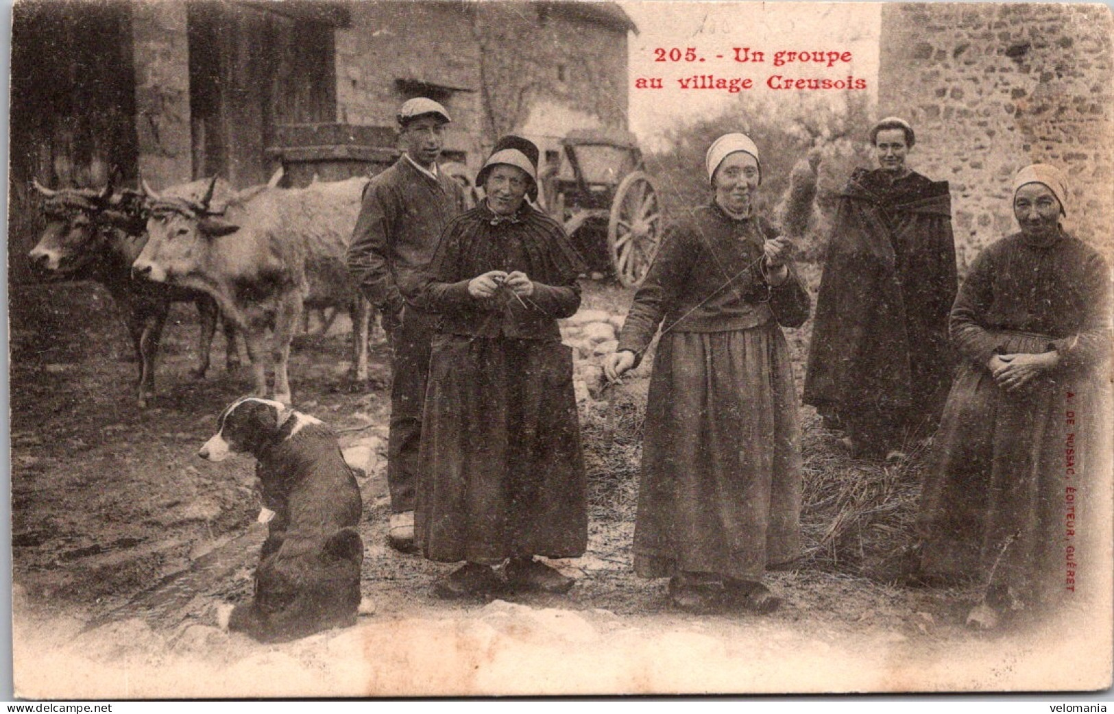 S16382 Cpa 23 Un Groupe Au Village Creusois - Sonstige & Ohne Zuordnung