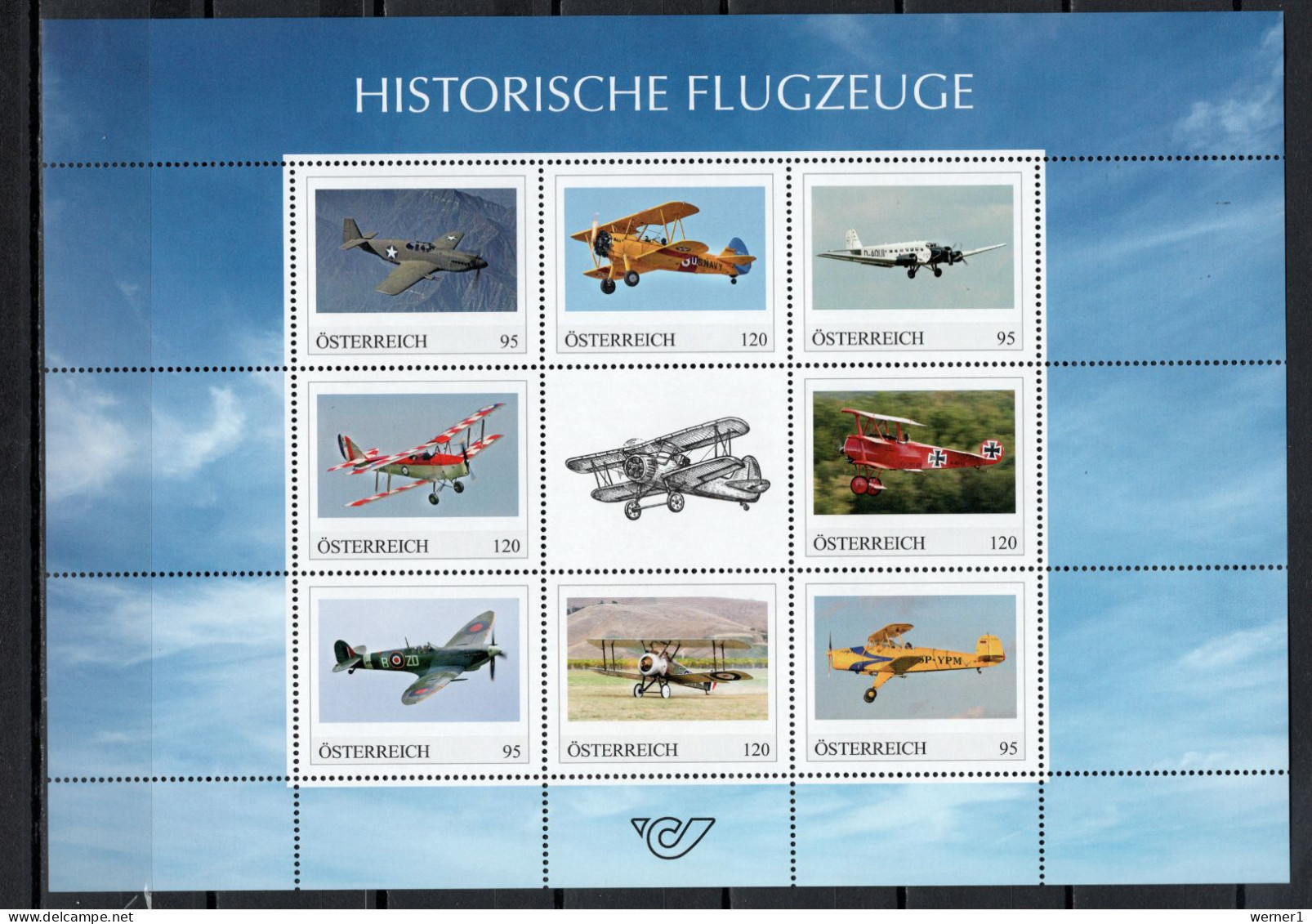 Austria 2023 Aviation, Historic Airplanes Sheetlet "Markenedition" In Folder MNH - Vliegtuigen