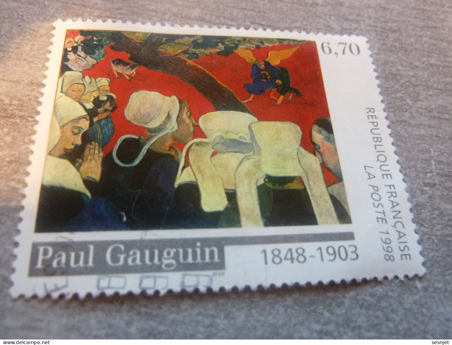 Paul Gauguin (1848-1903) Vision Après Le Sermon - 6f.70 - Yt 3207 - Multicolore - Oblitéré - Année 1998 - - Gebraucht