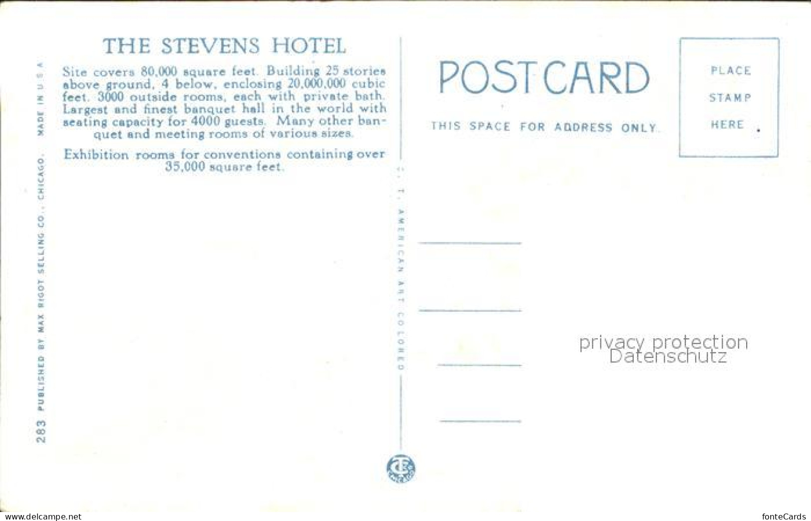 11807181 Chicago_Illinois The Stevens Hotel  - Sonstige & Ohne Zuordnung