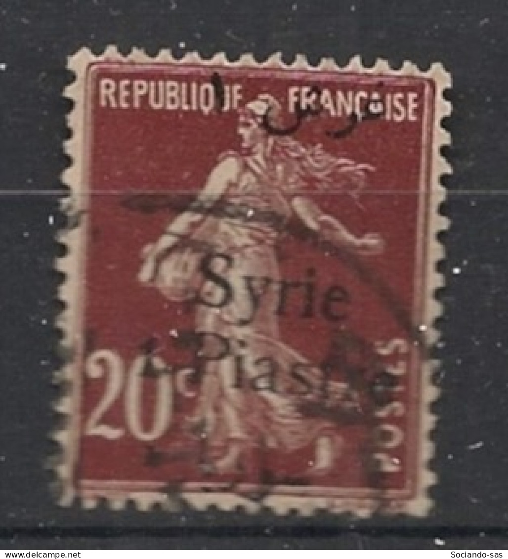 SYRIE - 1924-25 - N°YT. 130 - Type Semeuse 1pi Sur 20c Brun - VARIETE Surcharge à Cheval - Oblitéré / Used - Gebraucht