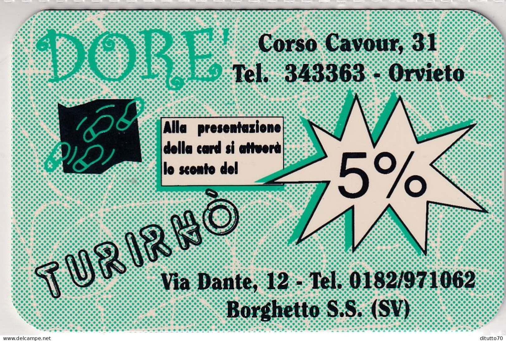 Calendarietto - Dorè - Orveto - Anno 1998 - Petit Format : 1991-00