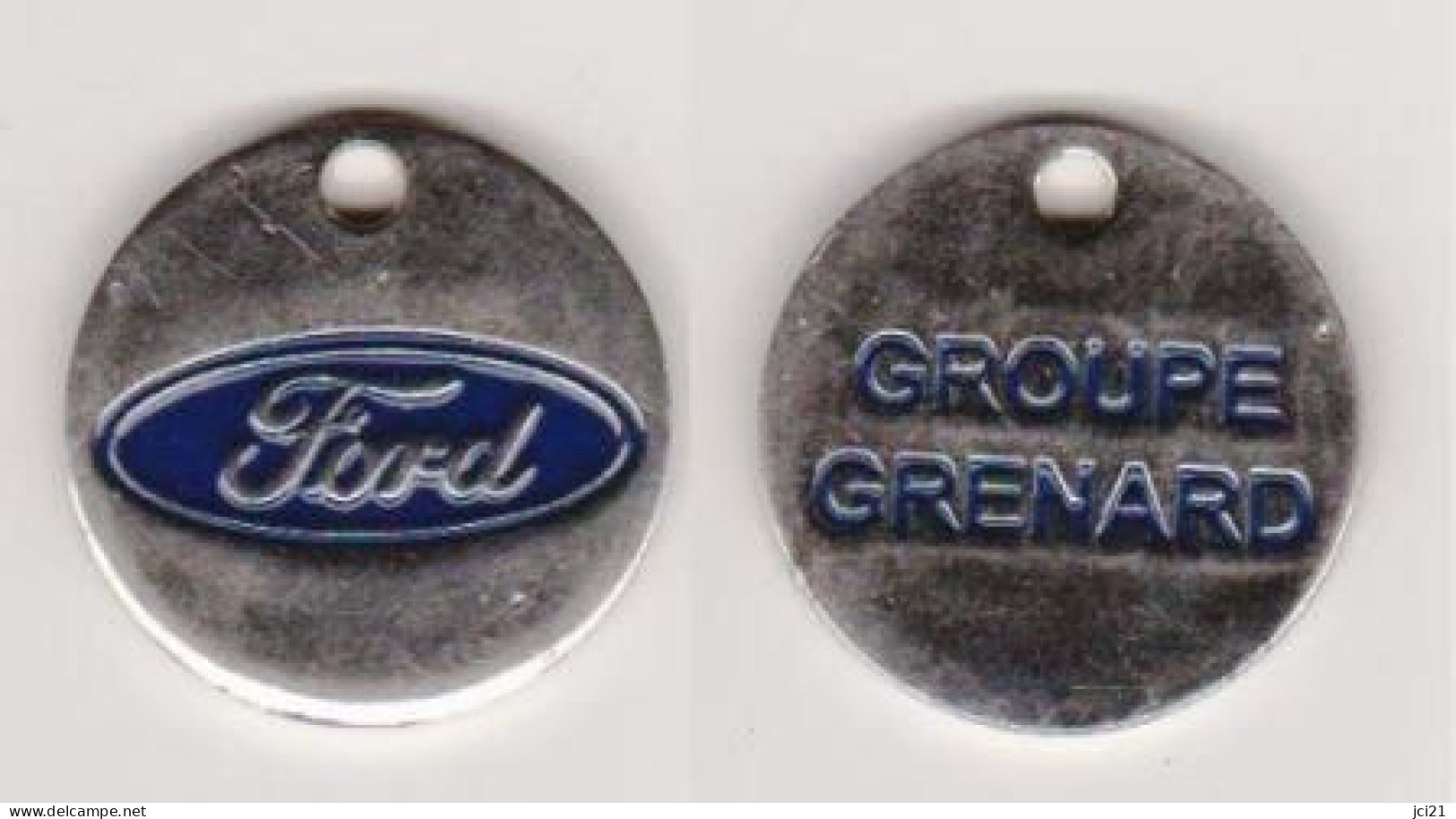 Jeton De Caddie " FORD - Groupe GRENARD " (Scann Recto-verso) [A]_Je165 - Trolley Token/Shopping Trolley Chip