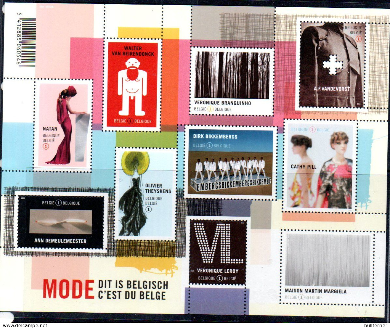 BELGIUM - 2010 - BELGIAN FASHION  SOUVENIR SHEET MINT NEVER HINGED  , SG CAT £3830 - Unused Stamps