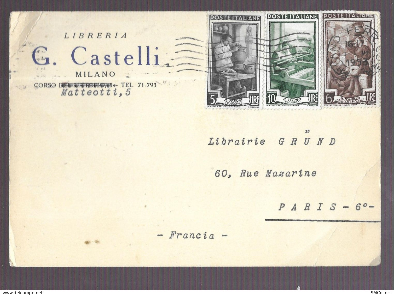 Milan / Milano. Carte à Entête De La "Libreria G. Castelli" (GF3944) - Unclassified