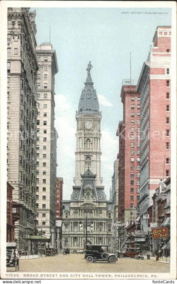11807061 Philadelphia Pennsylvania Broad Street And City Hall Tower Philadelphia - Altri & Non Classificati
