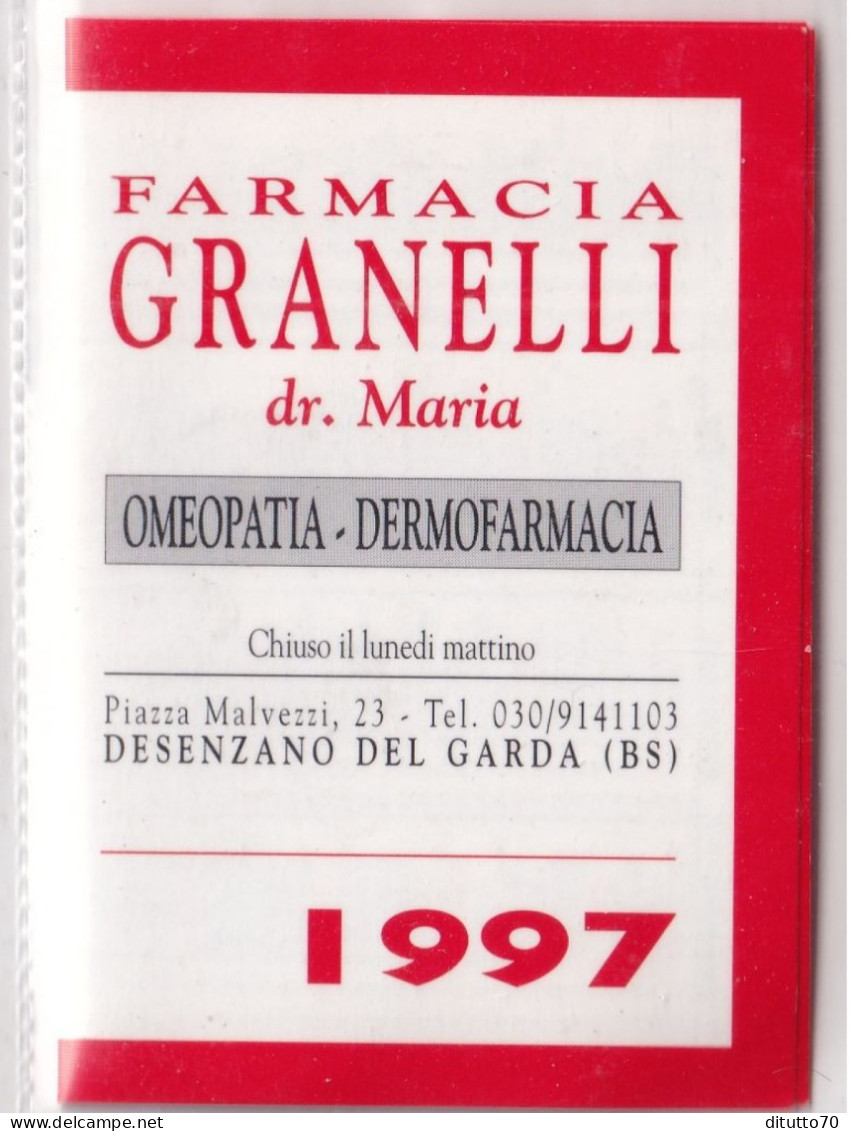 Calendarietto - Farmacia - Granelli - Desenzano Del Garda - Anno 1997 - Small : 1991-00