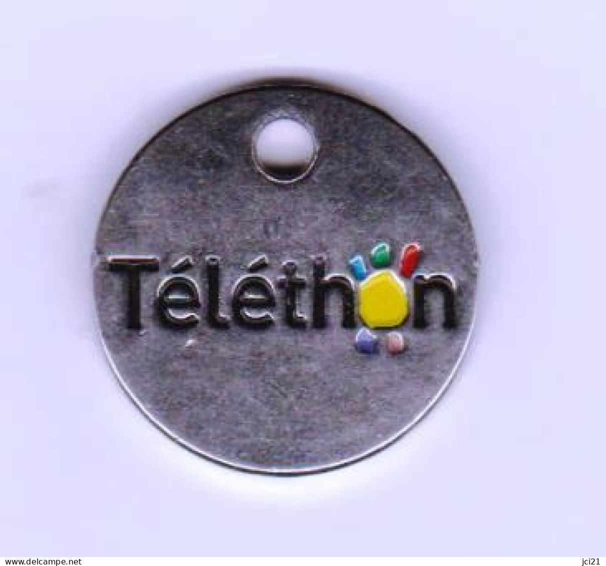 Jeton De Caddie " TELETHON " (D)_Je231 - Trolley Token/Shopping Trolley Chip