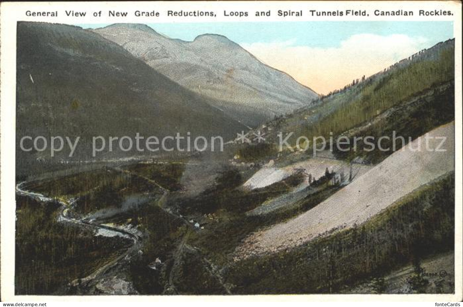 11807037 Canadian Rockies New Grade Reductions Loops Spiral Tunnels Field Kanada - Non Classés