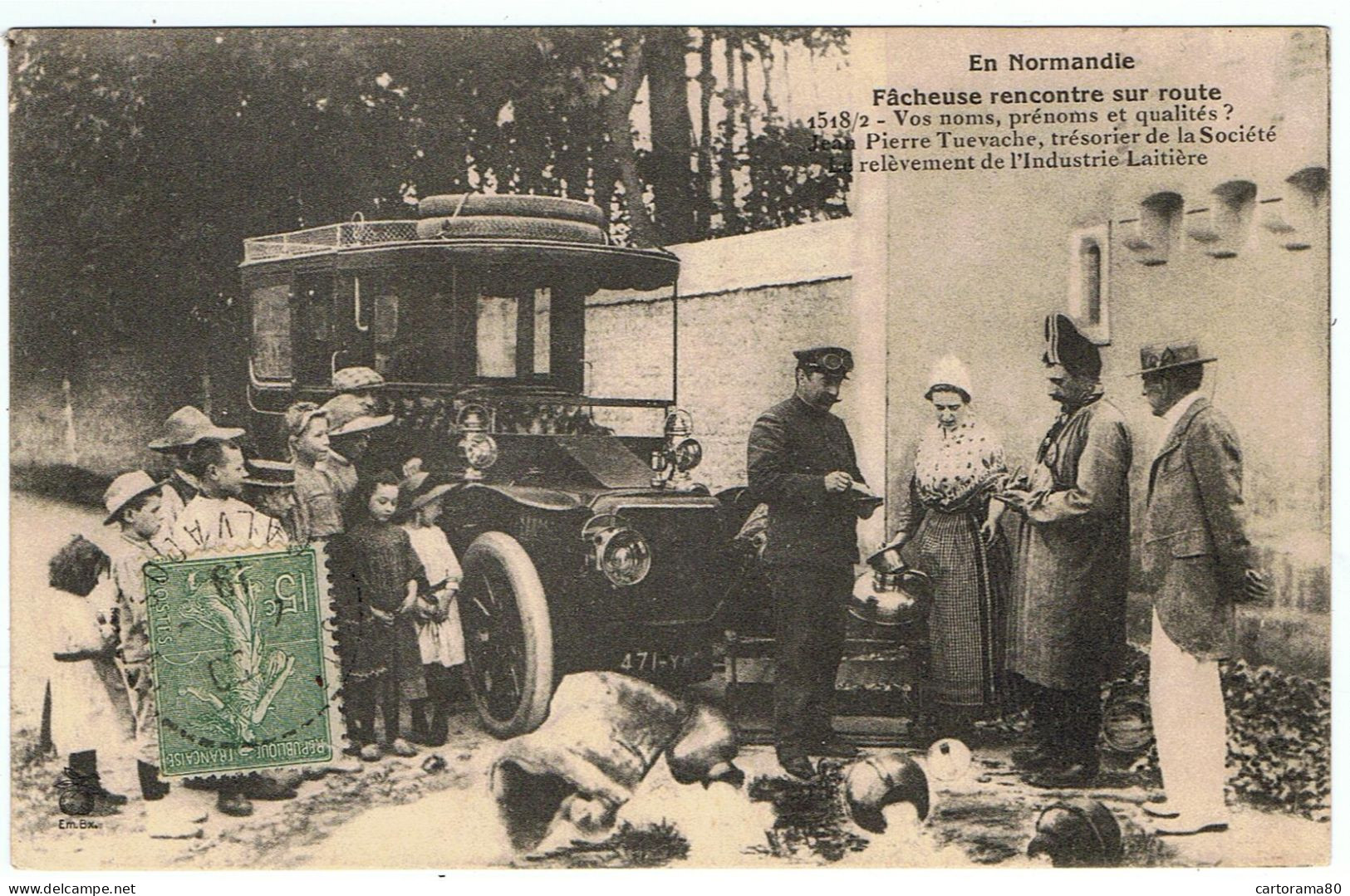 En Normandie / Fâcheuse Rencontre Sur Route... / 1919 / Ed. Brocherioux - Sonstige & Ohne Zuordnung