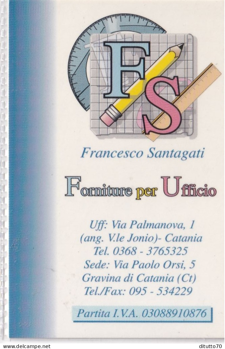 Calendarietto - Francesco Santagati - Fornitura Per Uffici - Catania - Anno 1998 - Klein Formaat: 1991-00
