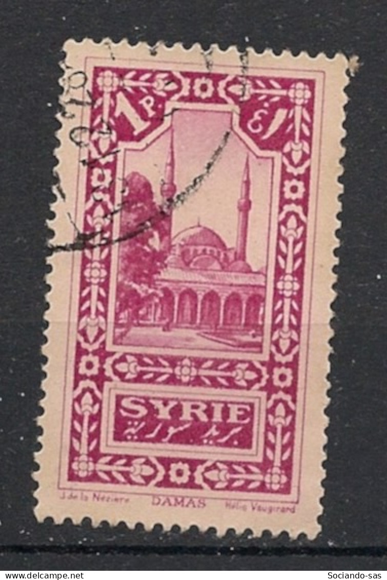 SYRIE - 1925 - N°YT. 158 - Damas 1pi Rose - Oblitéré / Used - Oblitérés