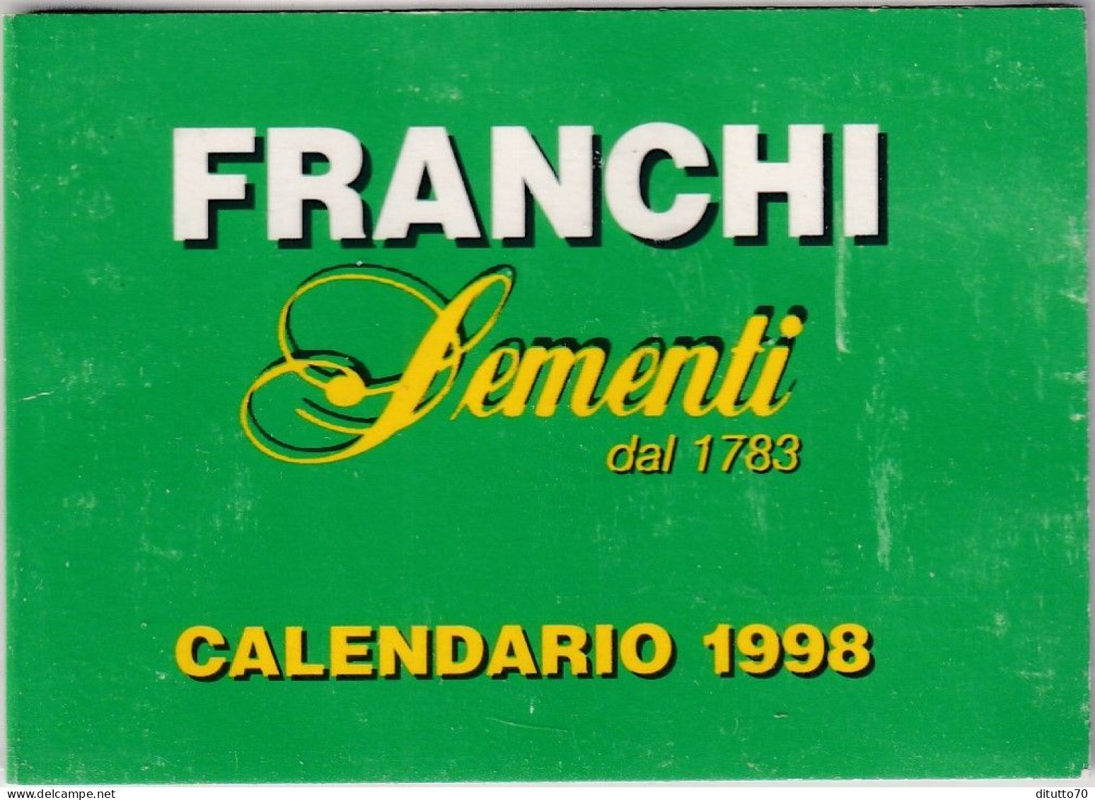 Calendarietto - Franchi - Smenti - Anno 1998 - Small : 1991-00