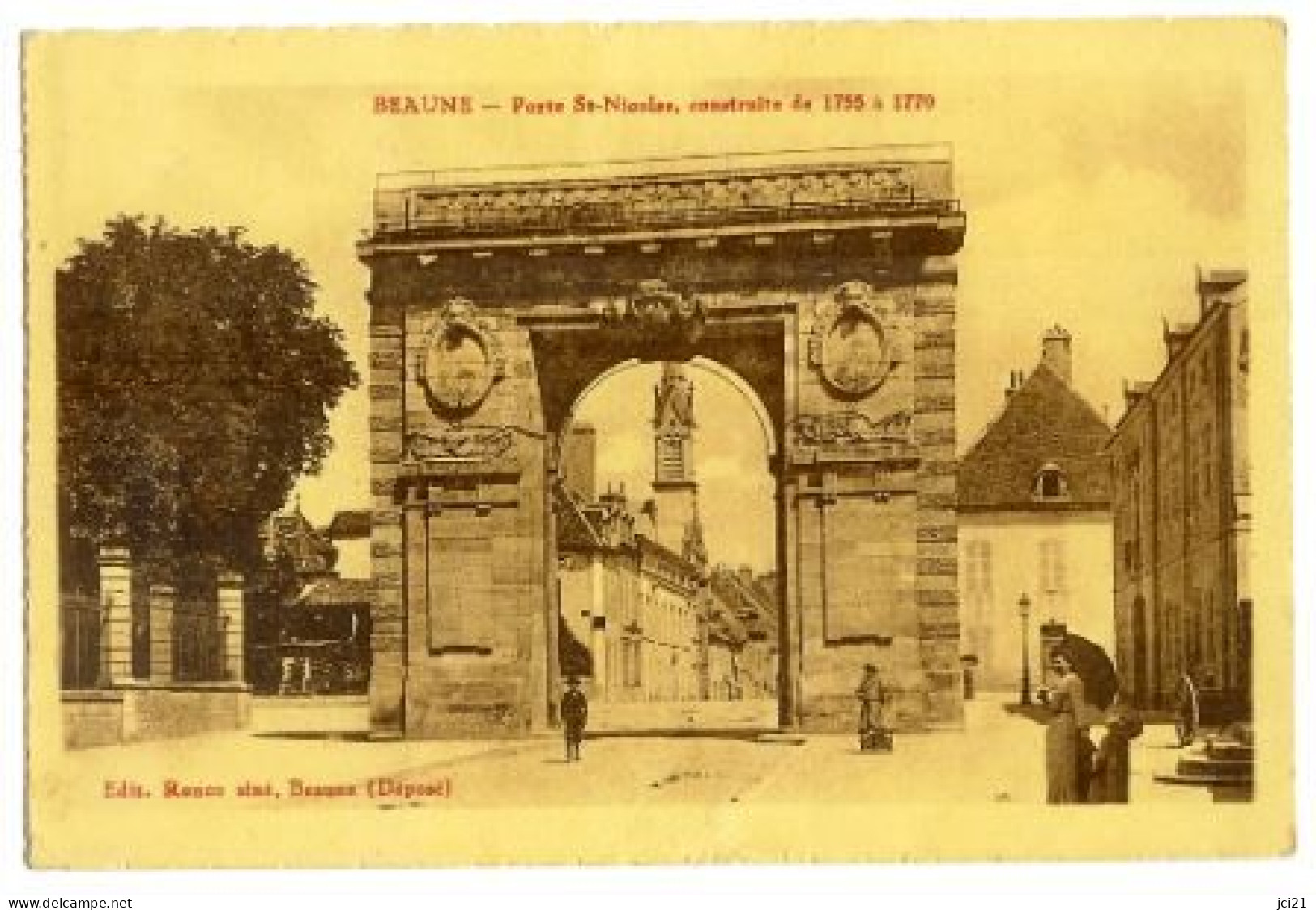 21 - BEAUNE - PORTE SAINT-NICOLAS CPA ANIMÉE (014)_CP155 - Beaune