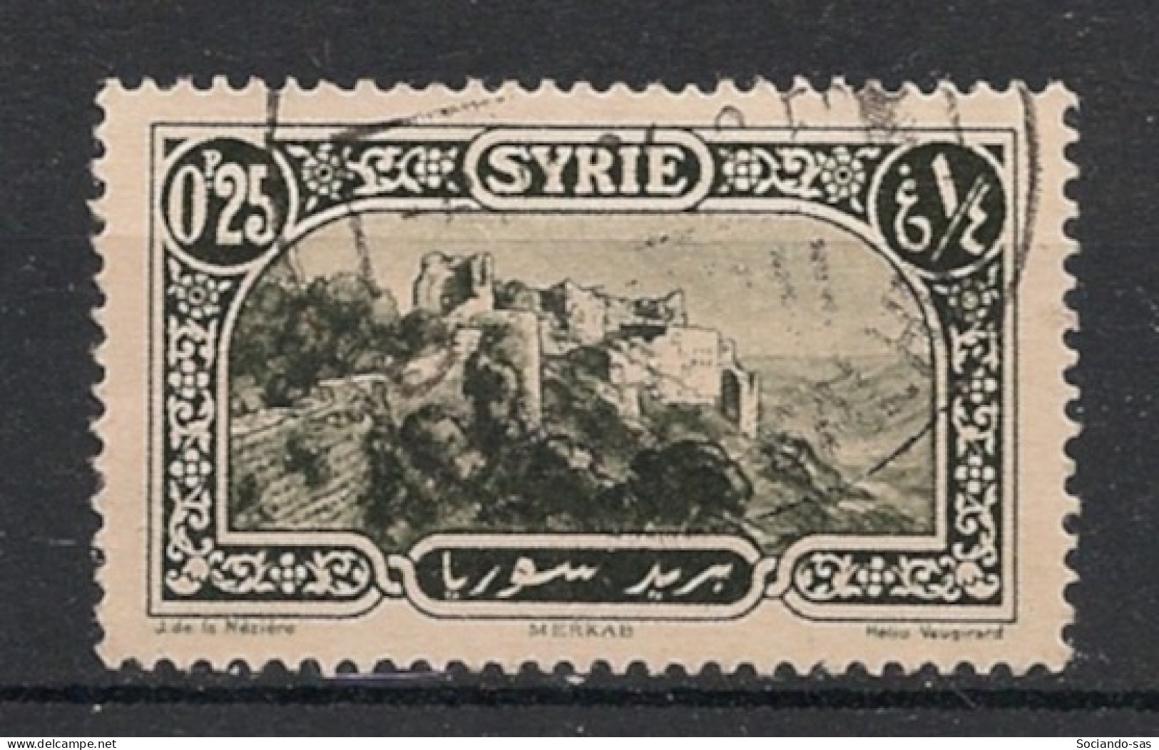 SYRIE - 1925 - N°YT. 155 - Merkab 0pi25 - Oblitéré / Used - Used Stamps