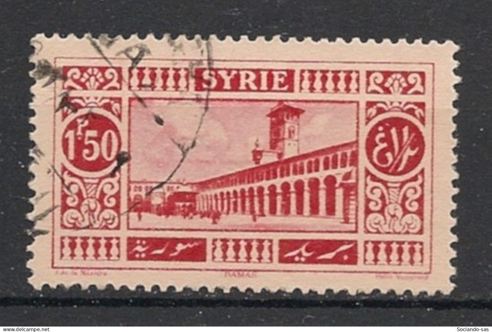 SYRIE - 1925 - N°YT. 160 - Damas 1pi50 Rouge - Oblitéré / Used - Gebraucht