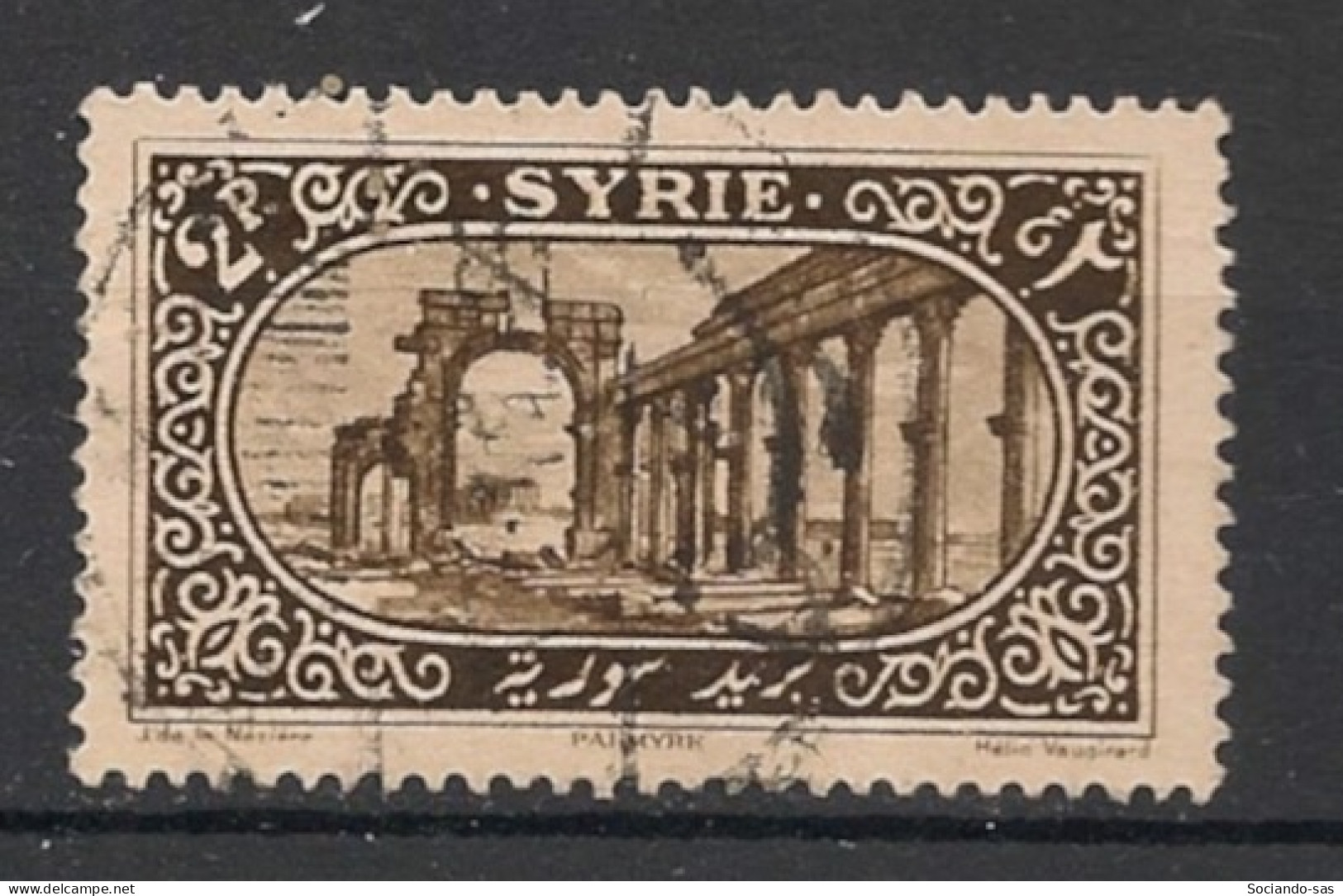 SYRIE - 1925 - N°YT. 161 - Palmyre 2pi Sépia - Oblitéré / Used - Used Stamps