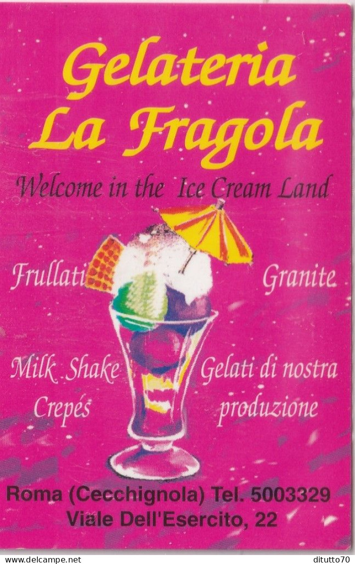 Calendarietto - Gelateria La Fragola - Roma - Anno 1998 - Petit Format : 1991-00