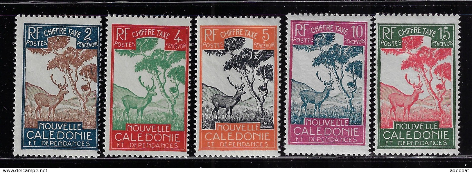 NEW CALEDONIA  1928  SCOTT # J19-J23  MH - Unused Stamps