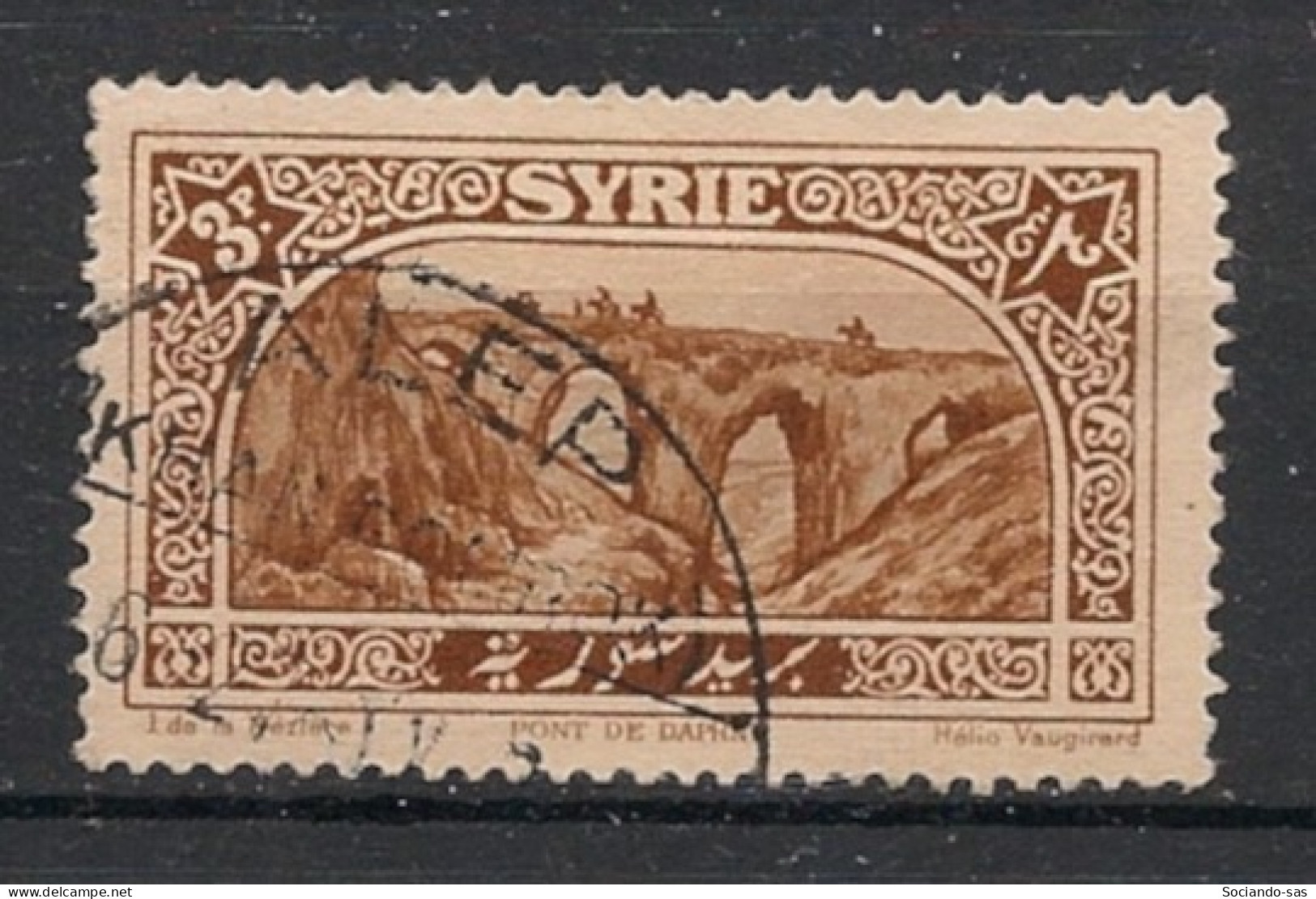 SYRIE - 1925 - N°YT. 163 - Pont De Daphné 3pi Brun - Oblitéré / Used - Used Stamps