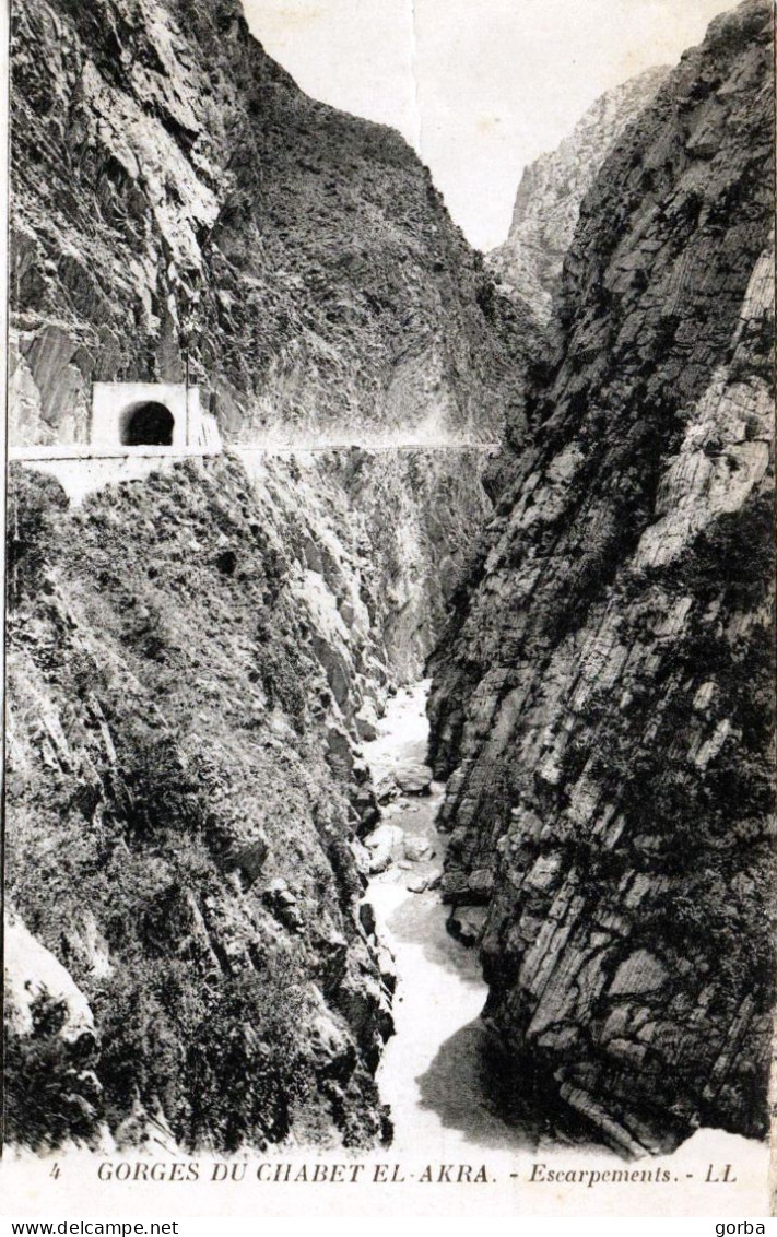 *CPA - ALGERIE - Gorges Du Chabet El Akra - Bel Affranchissement Du Soudan Français - 1927 - Andere & Zonder Classificatie