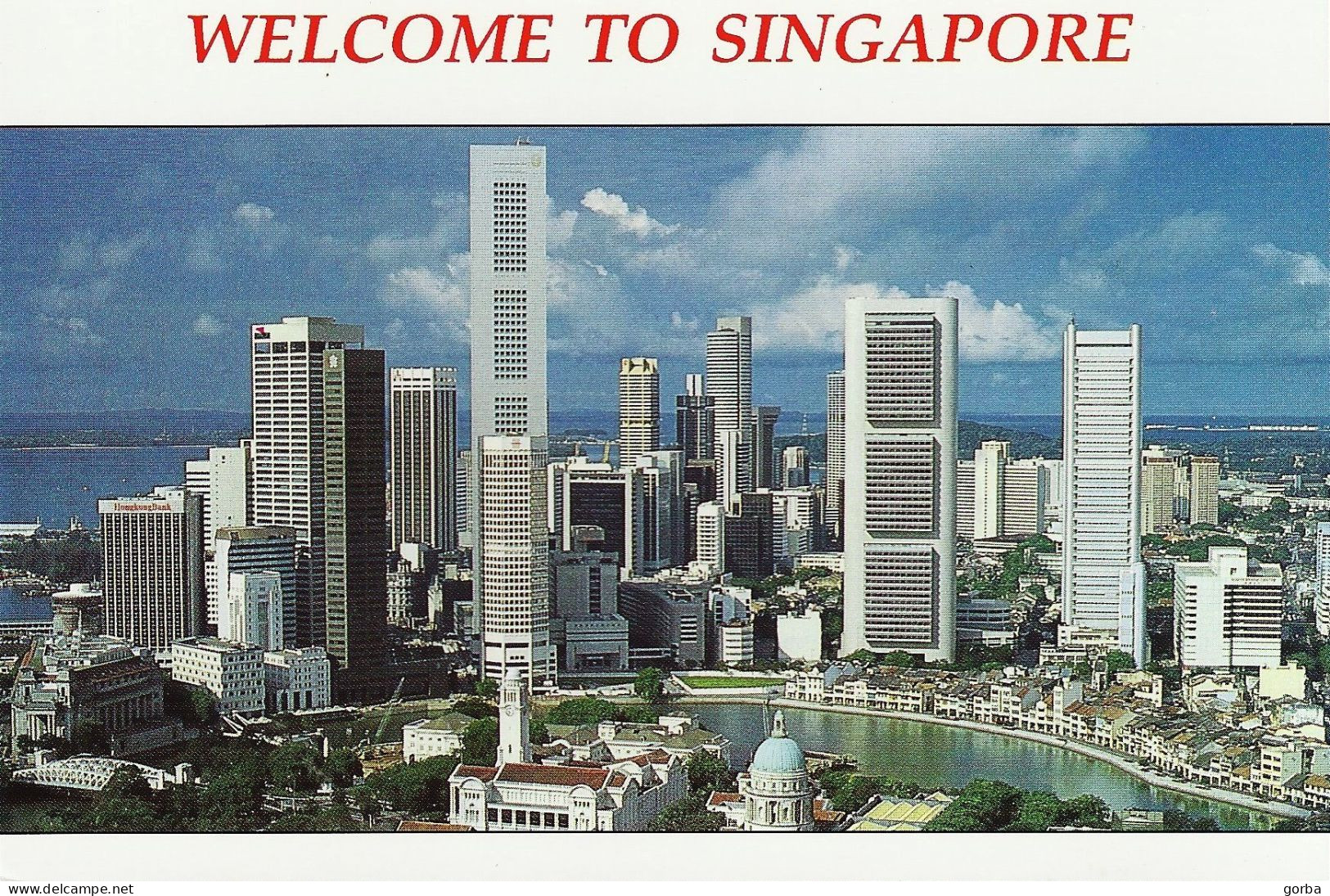 *CPM - SINGAPOUR - Gratte-ciel Et Batiments Anciens Le Long De La Rivière Singapoure - Singapore
