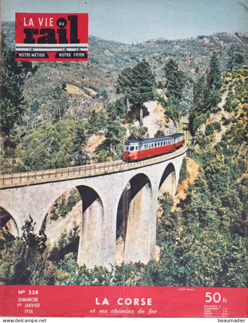 Vie Du Rail 528 1 Janvier 1956 Corse Ciment Australie Allemagne URSS Ceinture Paris Packard - Trains