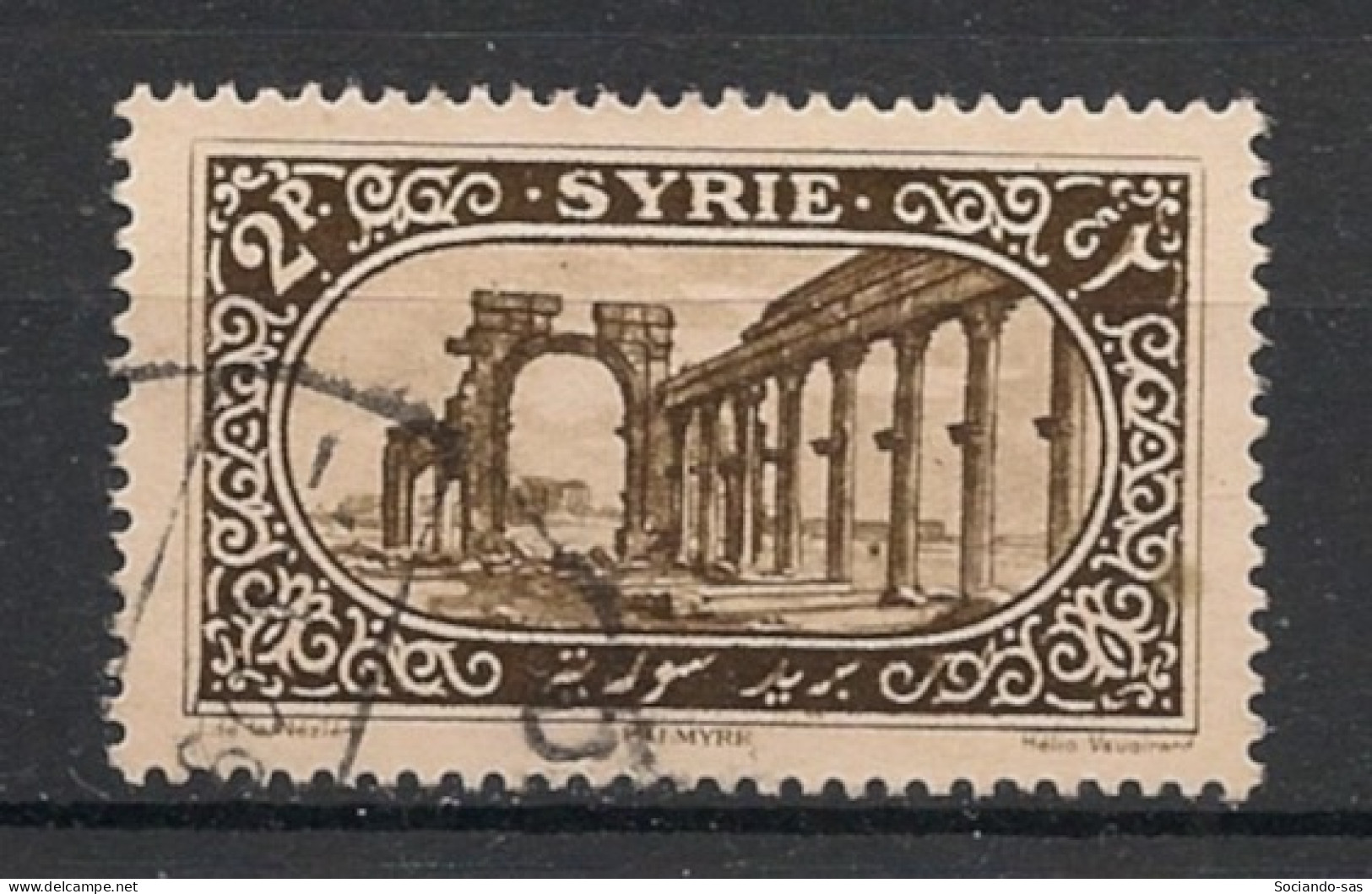 SYRIE - 1925 - N°YT. 161 - Palmyre 2pi Sépia - Oblitéré / Used - Used Stamps