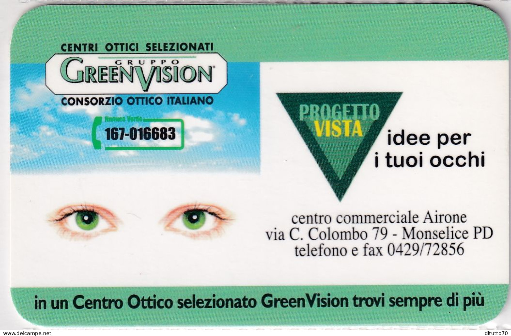 Calendarietto - Gruppo Green Vision - Monselice - Anno 1998 - Petit Format : 1991-00