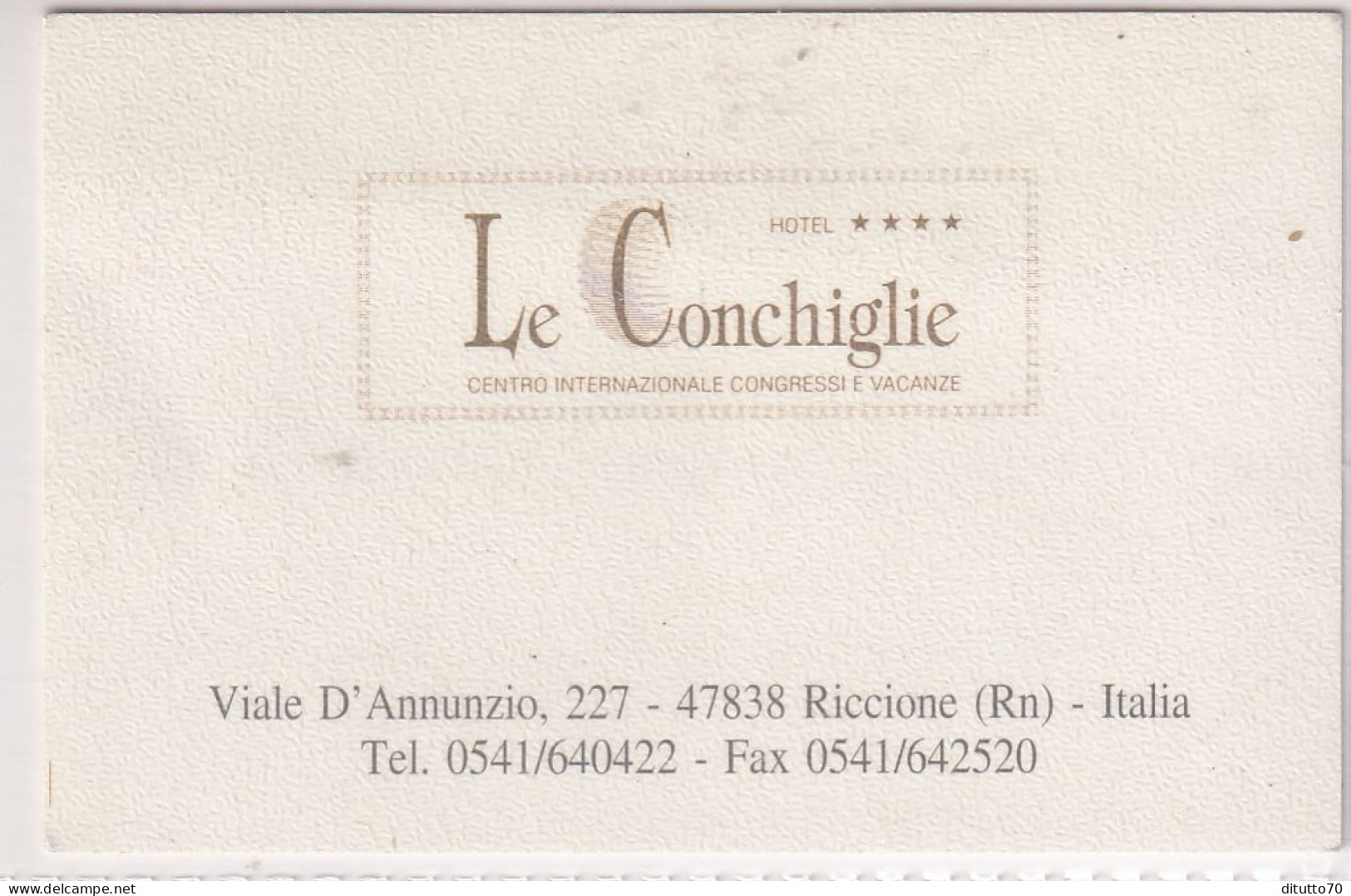 Calendarietto - Hotel - Le Conchiglie - Riccione - Anno 1998 - Petit Format : 1991-00