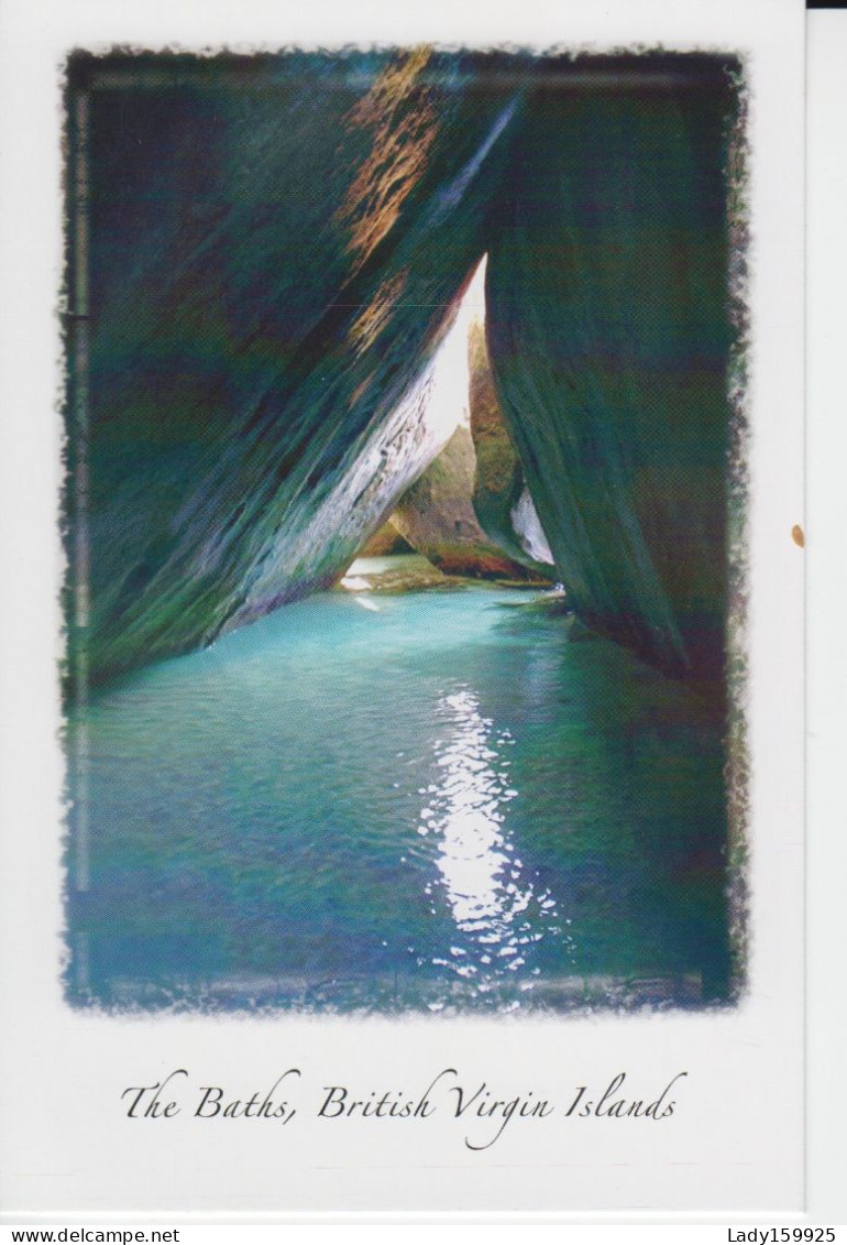 Virgin Gorda British. The Baths Passage Between Rocks Turquoise Water CM 2 Scans - Virgin Islands, British